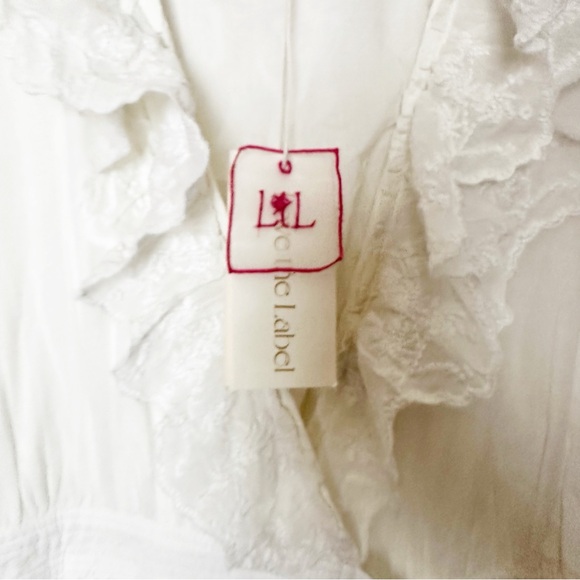 Anthropologie Love the Label Short-Sleeve Ruffled Tiered Wrap Maxi Dress - Picture 9 of 10